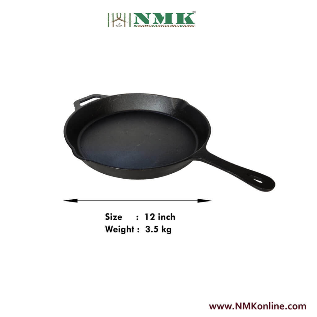 Buy Cast Iron Skillet Pan 12 inch Online at NMKonline.com