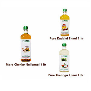 Pure Chekku Ennai Combo Pack (Mara Chekku Theanga Ennai + Mara Chekku Nallennai + Mara Chekku Kadalai Ennai)