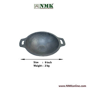 Cast Iron Kadai / Vanali 9 inch